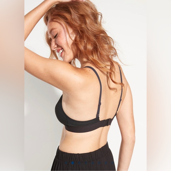 🆕 Old Navy Women’s Mesh V-Neck Bralette Top Bralette Bra Black XL 38DD 40D 40DD - Picture 2 of 14